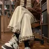 Calça Masculina de Veludo Cotelê Outono Fina com Senso de Design Calça Casual Masculina Marca Pesada Tendência Calça Reta de Perna Larga