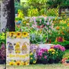 Bandera de jardín de primavera de lino estilo casa de campo transfronteriza temu amazon flor animal festival fiesta decoración de patio bandera
