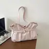 2026 Bolso de Mano Plegable Estilo Coreano Piel Suave Gran Capacidad Bolso de Hombro Único Encaje Perla Versátil para Viaje y Uso Diario Bolso de Axila