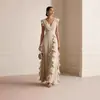 Ropa de Mujer Europea y Americana 2026, Sitio Web Independiente Amazon, Color Sólido, Plisado, Manga Corta, Vestido de Cuello en V, Vestido de Gasa