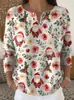 Sudadera de Punto con Cuello en V, Botones y Mangas Largas, Estilo Nuevo Transfronterizo, Otoño e Invierno, Suéter con Estampado de Moda Personalizado para Mujer