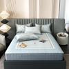 Classe A Digital Impresso Ice Silk Mat Three-Piece Set Verão Engrossado Antibacteriano Lavável Luz Luxo Bed Hat Tapete com ar condicionado