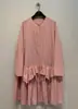 Kaneko Estilo Japonés Primavera y Verano Moda Retro Silueta Elegante Vestido Ler de Alta Resistencia Silueta Holgada Vestido Largo Cómodo para Mujer
