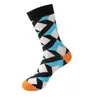 Meias Esportivas Casuais Masculinas de Cano Médio Amazon Cross-Border Estilo Europeu e Americano Listradas Coloridas Modernas Meias Universais Modernas