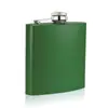 Amazon 1-18 onça frasco de quadril de aço inoxidável portátil russo portátil ao ar livre frasco de quadril de metal plano