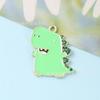 Lindos aretes colgantes de aleación con forma de animal dinosaurio y gota de aceite, llavero, accesorios de joyería, materiales hechos a mano para bricolaje al por mayor