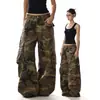 Pantalones Cargo Camuflaje Retro Americano Multibolsillos para Hombres y Mujeres, Nuevo Estilo Verano, Pantalones Holgados Casuales Rectos de Pierna Ancha