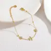 Moda Transfronteriza Simple Estrella Corazón Mariposa Acero de Titanio Pulsera Lujo Accesible Exquisito Oro de 18 Quilates Pulsera con Colgante Multielemento
