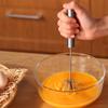 Batidor de huevos manual de acero inoxidable, dispensador de crema de prensa, batidor de huevos giratorio semiautomático, herramienta para hornear en la cocina