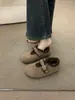 Zapatos de Algodón Birkenstock para Mujer Estilo Bosque con Aumento de Altura, Cobertura Total, Felpa, Forro Polar, Zapatos Peludos para Otoño/Invierno 2026, Mocasines, Zapatos de Algodón Wanwan