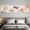 Pegatinas de Pared Autoadhesivas con Vista a una Montaña Dorada, Decoración de Cabecero de Cama, Fondo de Sala de Estar, Sofá Moderno, Pasillo, Mural de Hotel