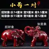 Un par de adornos de elefante para atraer la riqueza, adecuados como regalo para inauguraciones de negocios, para la sala de estar, la entrada, el mueble de TV, el mueble de vino o la oficina, artesanías decorativas auspiciosas