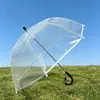 Guarda-chuva Transparente Infantil para Jardim de Infância, Guarda-chuva Transparente Arco Princesa, Guarda-chuva Gaiola para Aluno do Ensino Fundamental, Guarda-chuva Transparente Longo com Abertura Manual de Segurança