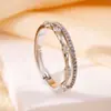 Anillo Abierto Ajustable con Microincrustaciones de Circonita de Meteorito Anillo Elegante Anillo para el Dedo Índice de Lujo Accesible de Nicho para Mujer