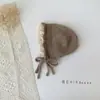Gorro de Princesa con Borde de Encaje Otoño e Invierno Nuevo Estilo Protección para Orejas de Niña Cálido Resistente al Viento Gorro de Lana con Cordón Gorro de Palacio