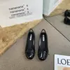 Sapatilhas Femininas Minimalistas com Laço 2026 Novo Outono Bico Redondo Raso Couro Envernizado Slip-On Mocassins