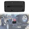 Suporte de montagem da placa traseira do carro, moldura da placa, suporte de montagem em plástico preto, adequado para Jeep Wrangler TJ.
