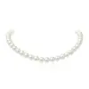 Collar de Perlas Redondas de Alto Brillo Estilo Fiebre Retro Francés, Cadena para Clavícula de Lujo Ligero Nicho Versátil para el Día a Día