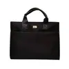 Bolsa de archivo de lona con cremallera bolsa para conferencias para hombre tela Oxford doble capa gran capacidad Bolsa de archivo para oficina venta al por mayor impresión