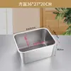 Bandeja Cuadrada de Acero Inoxidable, Plato Rectangular, Bandeja para Servir en Buffet, Bandeja para Arroz al Vapor, Bandeja para Comida Rápida, Caja Sanitaria para Gatos