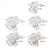 Conector sin soldadura para tira de luz cob 12v24v Conector rápido para tira de luz cob de bajo voltaje Hebilla de esquina de cristal en forma de L