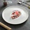 Factory Liquidação Pratos Criativos Galvanizados para Hotéis e Restaurantes, Pratos de Cerâmica para Apresentação Artística de Pratos, Uso Comercial
