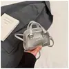 Bolso Pequeño Cuadrado Retro Infantil Bolso de Mano Moderno y a la Moda de Princesa para Niña Estilo Coreano Costura Sencilla Bolso Pequeño Cruzado de Hombro