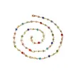 Collar con borlas de diamantes de imitación de colores creativos de moda de estilo europeo y americano transfronterizo, cadena de clavícula de circonita de alto color de nicho