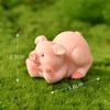 Cerdo Lindo Paisaje en Miniatura Artesanías de Resina Adornos Pequeños Accesorios para Llaveros Muñeco Zodiaco Cerdo