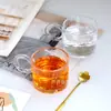 Copos de Vidro com Alça Atacado, Copos Transparentes de Boca Larga para Água, Copos para Café e Suco, Copos de Leite para Café da Manhã 300ml para Uso no Escritório e em Casa