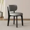 Silla moderna minimalista nórdica para el hogar de madera maciza, silla de diseñador italiano de lujo ligero con respaldo, silla de comedor para apartamentos pequeños