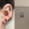 Pendientes Explosivos Coloridos de Amor con Zirconia Micro-Pavé, Acero de Titanio, Diamante Flash, Clavo Coclear, Acero de Titanio, Clavo para Hueso de la Oreja