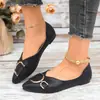 Comercio exterior transfronterizo talla grande otoño 2026 nuevo para mujer casual cómodos hebilla metálica moda estilo francés zapatos para uso en exteriores