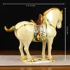 Caballo Tang Sancai Caballo Chino Caballo Cerámico Adorno de Caballo Decoración del Hogar Sala de Estar Mueble de TV Artesanías Regalo de Negocios