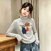 Camiseta Térmica de Manga Larga con Cuello Medio 2026 Otoño/Invierno Camiseta Versátil para Niños Camiseta Base Rayada Moda para Niñas