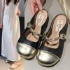 Sandalias Versátiles de Punta Plana para Mujer Nueva Moda Primavera y Verano 2025 Sandalias Elegantes con Faldas y Mocasines para Mujer