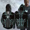 Sudadera con capucha deportiva con cremallera y estampado 3D de Tony Stark de Vengadores 4, Sudadera con capucha, Abrigo perimetral