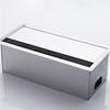 Caja para Gestión de Cables de Escritorio Aleación de Aluminio Cubierta Cuadrada para Orificio de Cables de Escritorio de Computadora Caja para Cables con Cepillo para Cables Hogar