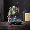 Quemador de incienso de reflujo Amazon transfronterizo nuevo original estufa de humo de dragón adornos creativos para manualidades caseras estufa de aromaterapia