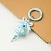 Huella de pata de gato pintura al óleo llavero colgante para bolso accesorios anillo de resorte llavero abierto venta al por mayor