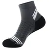 Meias Esportivas Profissionais para Homens, Cano Médio, para Corrida, Basquete, Maratona, Antiderrapante, Solado Atoalhado, Absorventes de Suor, Acolchoadas, Meias de Badminton, Tamanho Grande