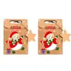 Estilo Europeo Transfronterizo Nuevo Empaque de Dulces de Pan de Navidad Caja de Galletas Bolsa de Papel Copo de Nieve Caja de Dulces de Papel Kraft Caja de Regalo