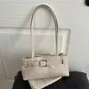 Exquisita hebilla de color sólido gran capacidad baguette moda bajo el brazo sin bolso de hombro único para mujer moda casual para ir al trabajo bolsa cuadrada pequeña