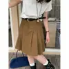 SUSAN 2026 Otoño Falda plisada de cintura alta simple versátil estilo coreano para mujer Tw1318