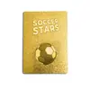 Tarjetas personalizadas de estrellas de fútbol, tarjetas flash con reverso UV en papel couché, tarjetas de colección de estrellas de fútbol impresas por ambas caras, fabricante OEM