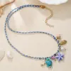 Accesorios de Collar de Dopamina para Mujer, Estilo Casual de Verano de Alta Gama para Vacaciones, Peces de Cerámica, Tortugas y Conchas Apiladas