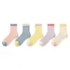 Calcetines de Verano para Niños, Calcetines Finos Transpirables de Malla Sin Costuras para Niños y Niñas, Calcetines Deportivos de Algodón para Niños Mayores de Primavera y Otoño, Venta al por Mayor
