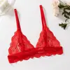 Taça Triângulo Europeia e Americana de Comércio Exterior, Lingerie Sexy Feminina com Alças Finas Francesas, Nova Renda Desejo Puro, Sutiã Respirável de Costas Lindas