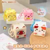 Llavero Divertido para Aliviar el Estrés, Presionar para Sonar, Cara de Gato Parpadeante que Cambia de Color, Juguete Creativo, Colgante para Mochila, Regalo