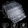 Caja de Almacenamiento para Cuentas con Cuentas Sueltas Divididas en Compartimentos para Hacer Caja Acrílica Accesorios Hechos a Mano DIY Cajón Transparente
